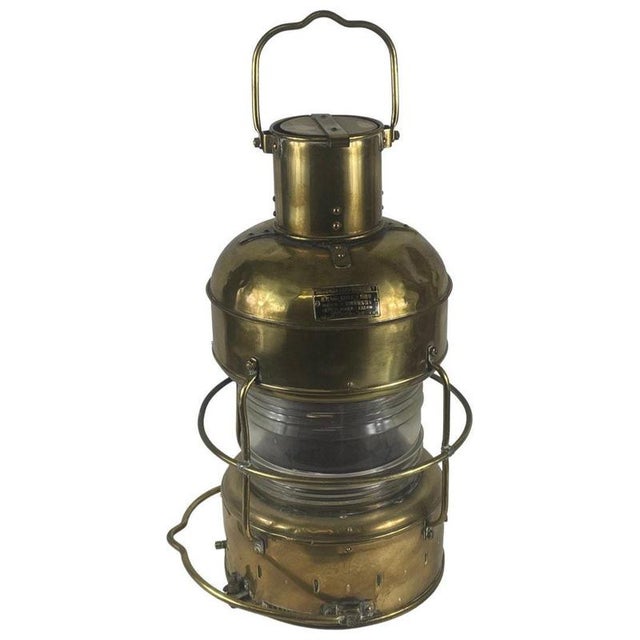 Industrial Large Antique Navigation Light Working on Oil from Nippon Sento For Sale - Image 3 of 11
