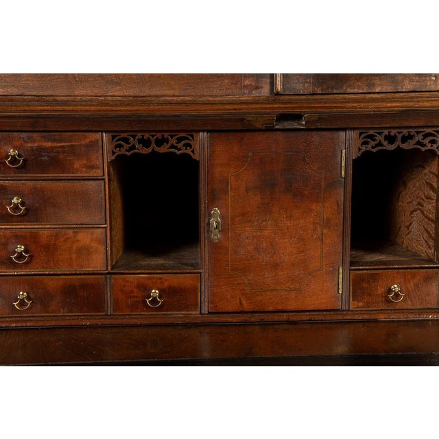 Antique English Mahogany Secretaire, 1700s For Sale - Image 15 of 16
