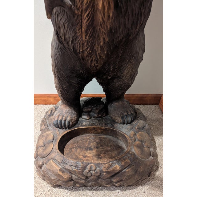 Black Forest Bear Umbrella Stand For Sale - Image 4 of 9