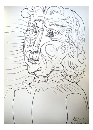Pablo Picasso, Head of a Woman, Lithograph, 1962
