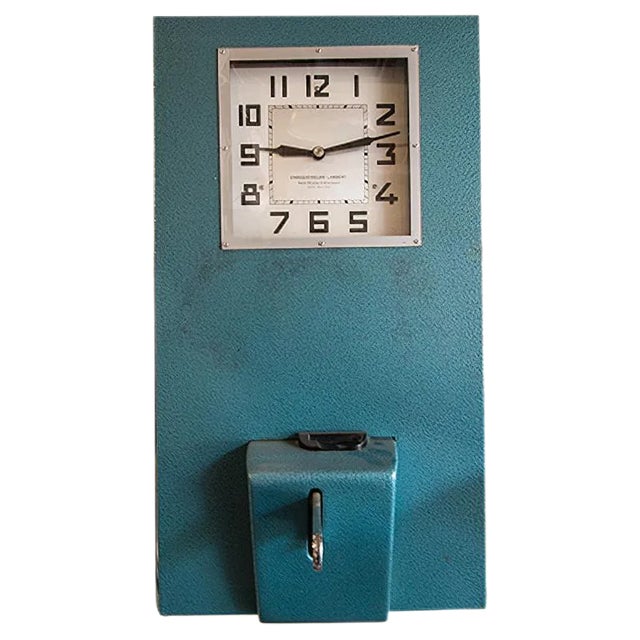Vintage Time & Attendance Clock from Lambert, 1978 For Sale