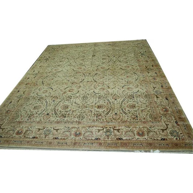 Red 1930s Vintage Persian Rabriz Rug For Sale - Image 8 of 9