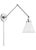 Chapman & Myers by Visual Comfort Studio Wellfleet Double Arm Cone Task Sconce, Matte White & Polished Nickel For Sale - Image 4 of 6