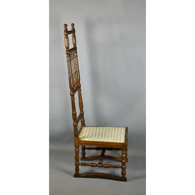 Antique French Walnut Bobbin-Turned Nursing Chair or Side Chair For Sale - Image 6 of 12