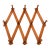 1960s Mid-Century Modern Yugoslavian Beech Wood Expandable Wall Coat & Hat Rack, 10 Pegs For Sale