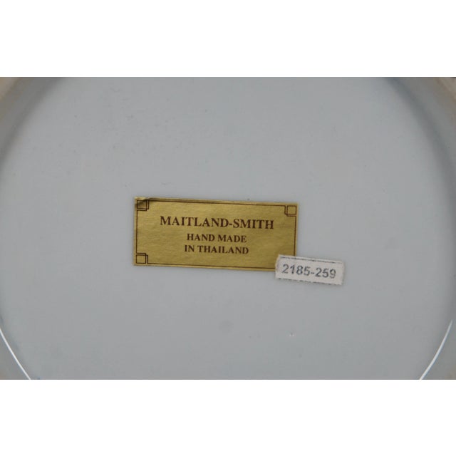 Late 20th Century Maitland-Smith Chinoiserie Blue & Brown Floral Porcelain Mantel Vase Urn For Sale - Image 12 of 12