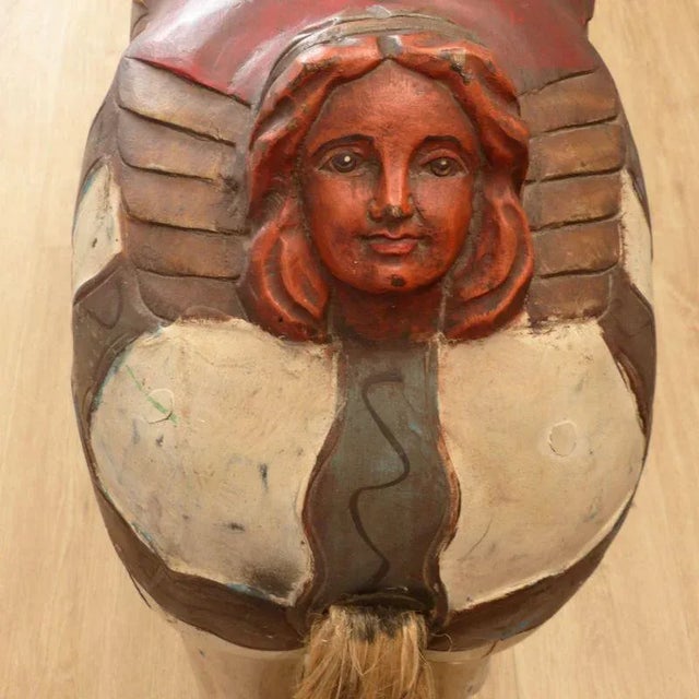 1950s Carousel Horse in Hand Painted Wood, 1950s For Sale - Image 5 of 9