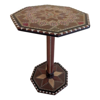 Marquetry Side Table, 1950 For Sale