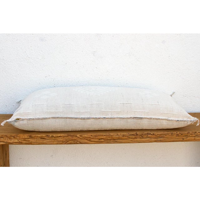 1990s Pale Dune Oversized Lumbar Moroccan Pillow For Sale - Image 5 of 8