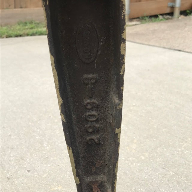 Art Deco Antique Iron Flower Andirons by Howes - a Pair For Sale - Image 3 of 10