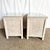 1980s Vintage Boho Chic White Washed Wicker Glass Top Nighstands - A Pair For Sale - Image 5 of 10