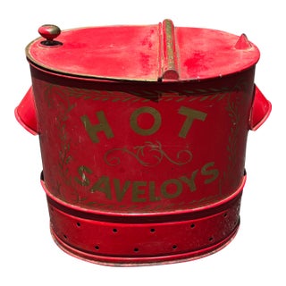 20th C. Hot Saveloys - Mid Century Original Paint on Metal Carnival / Street Food Dispenser For Sale