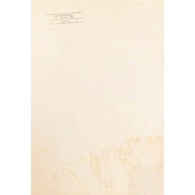 Victor Di Gesu 'Seated Nude' by Victor DI Gesu, Paris, Louvre, Academie Chaumiere, Carmel, California, Lacma For Sale - Image 4 of 6