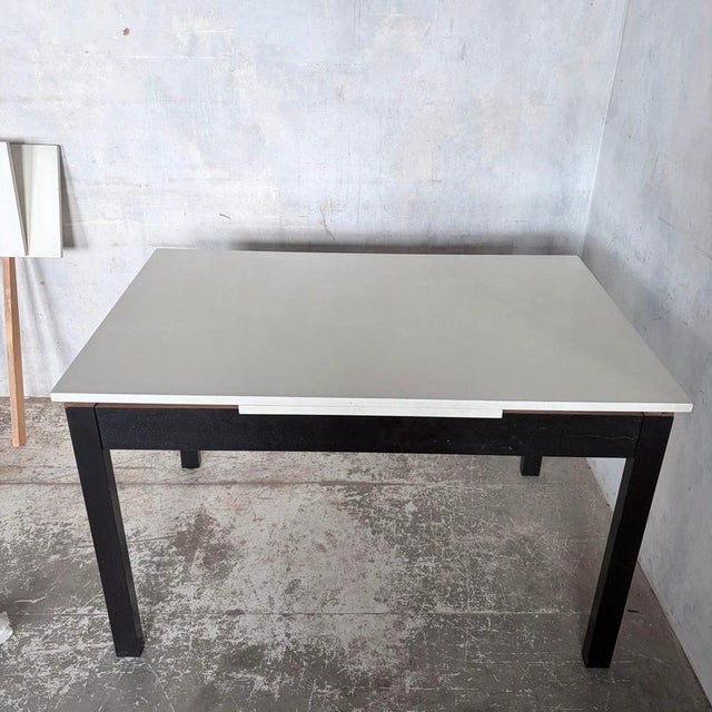 Mid-Century White Formica Draw Leaf Extending Dining Table, 1960s For Sale - Image 7 of 10