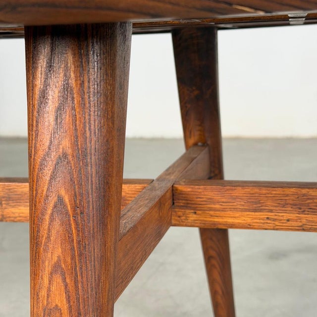 Raised Coffee Table in Chestnut and Glass attributed to Mario Quarti, 1940s For Sale - Image 13 of 18