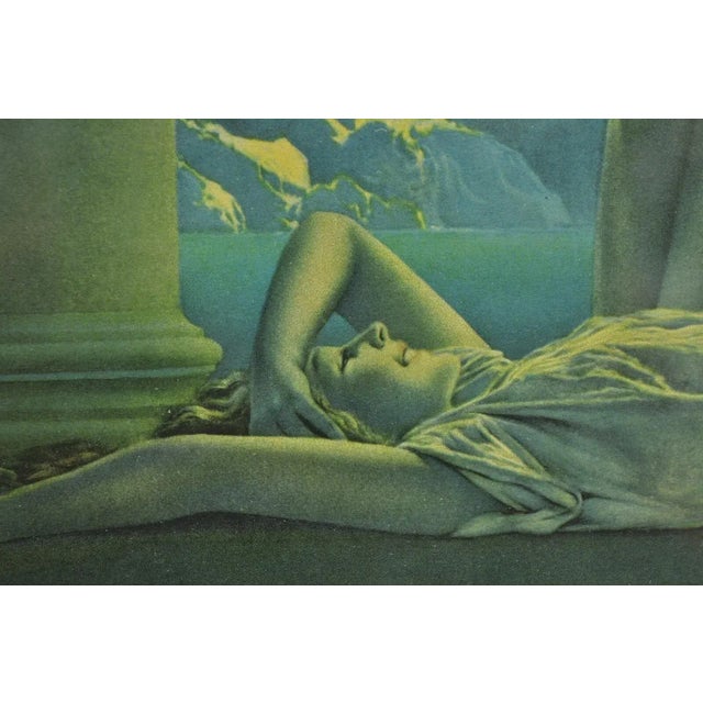 Early 20th Century Antique Maxfield Parrish Framed Lithograph Print "Daybreak" House of Art Ny 5484 For Sale - Image 4 of 12