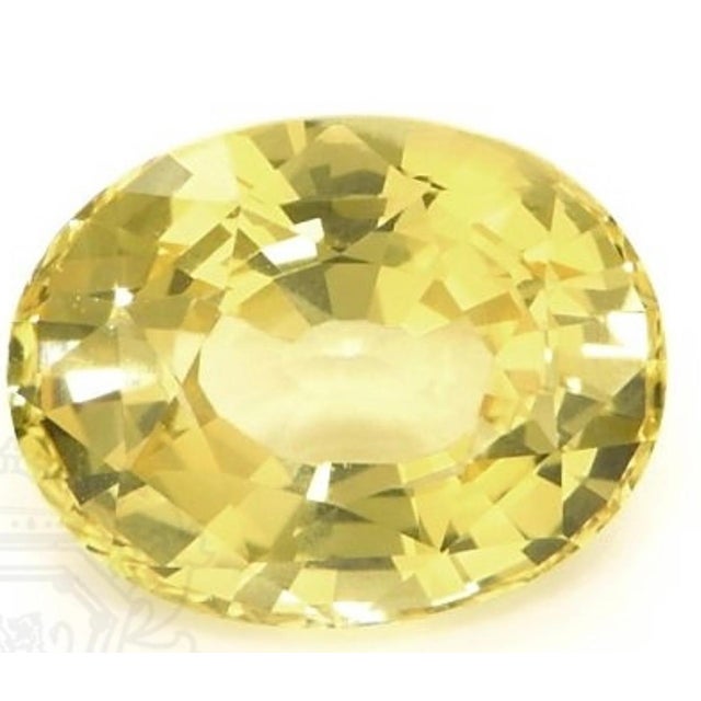 Yellow GIA Certified 5.56 Ct Natural Ceylon Yellow Sapphire Pendant Necklace white Gold For Sale - Image 8 of 18