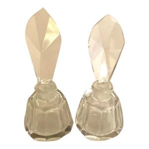 Vintage Crystal Perfume Bottes S/2
