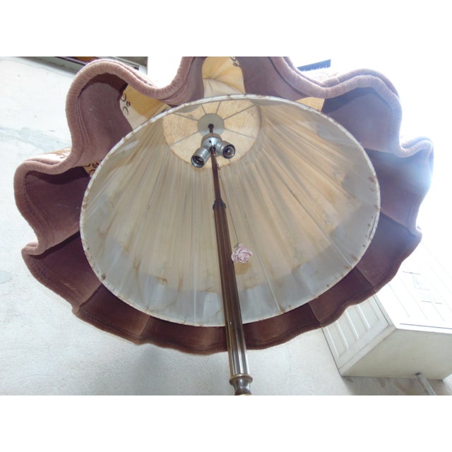 1970s Vintage Industrial Brass Floor Lamp, 1970s For Sale - Image 5 of 9
