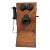 Late 20th Century American Electric Wood and Bakelite Antique Wall Crank Phone For Sale