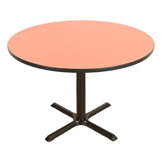 Herman Miller Style Modern Round Pedestal Dining Table or Game Table For Sale