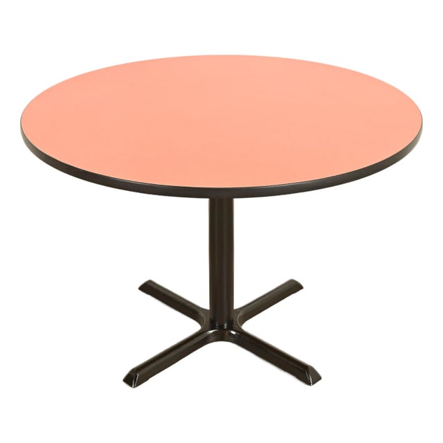 Herman Miller Style Modern Round Pedestal Dining Table or Game Table For Sale