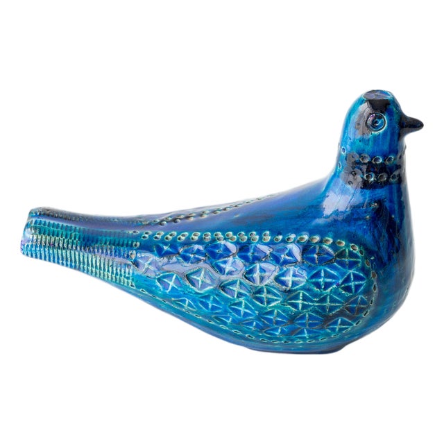 Rimini Blu Ceramic Dove Sculpture by Londi for Bitossi For Sale