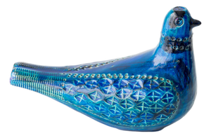 Rimini Blu Ceramic Dove Sculpture by Londi for Bitossi