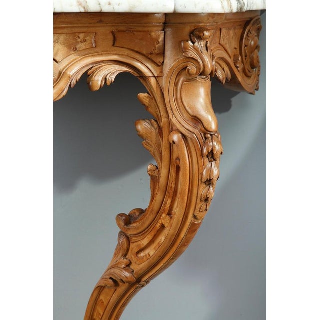 Louis XV-Style Console Tables with Marble Tops, Set of 2 For Sale - Image 11 of 18