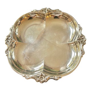 Late 20th Century Vintage Silver Plate Cloverleaf Dish or Catchall by International Silver Co For Sale