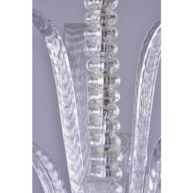 Fancy Murano Glass Art Deco Chandelier For Sale - Image 4 of 13