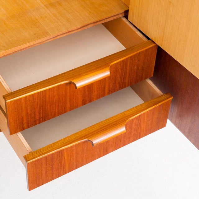 Wood Mid-Century Scandinavian Four-Door Wardrobe in Teak, France, 1960s For Sale - Image 7 of 18