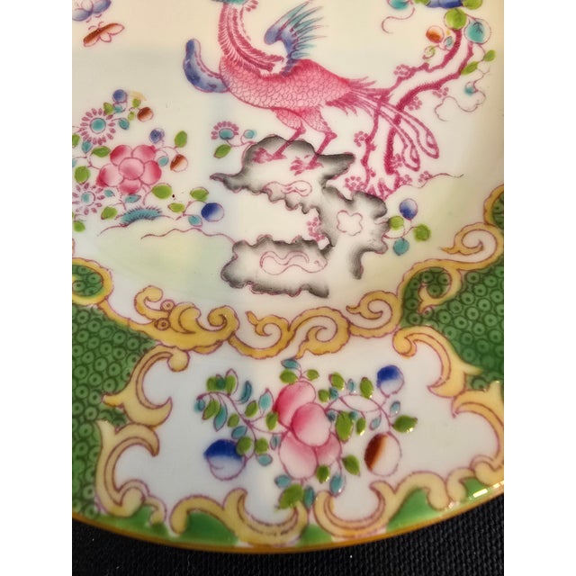 Early 20th Century Minton Green Cockatrice Bread & Butter – Bone China - Set of 6 For Sale In Providence - Image 6 of 9