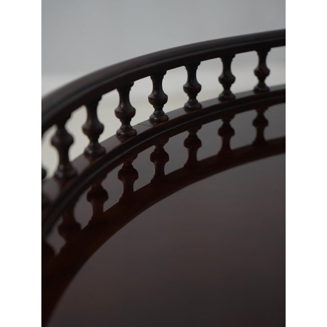 Baker Stately Homes Round Mahogany Lamp Table For Sale - Image 12 of 16
