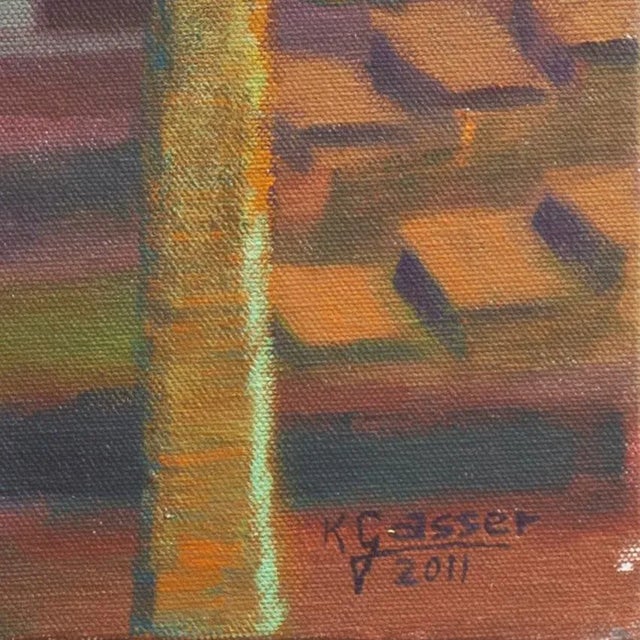 Signed lower right, 'K. Gasser' for Karl Gasser (Italian, 1948-2017) and dated 2011. A vibrant, Futurist-derived view of...