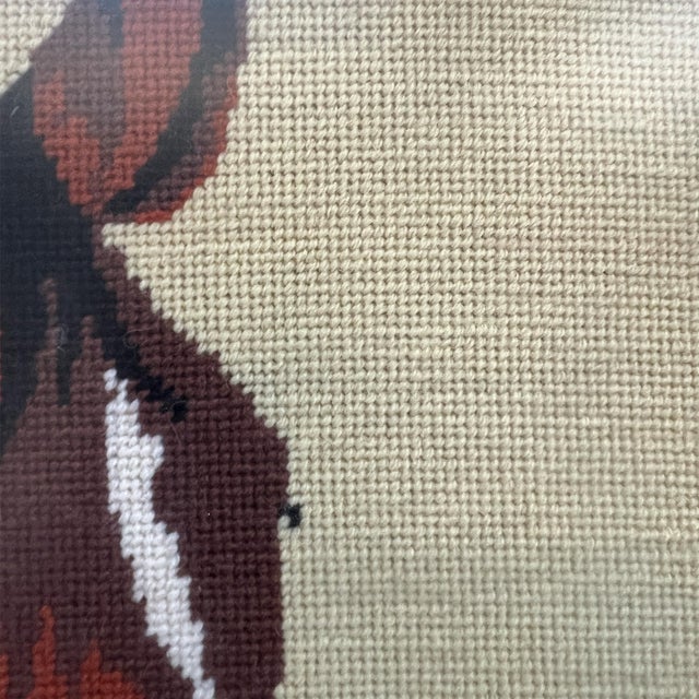 Framed Vintage Equestrian Needlepoint Horse Portrait, Signed & Dated 1978 For Sale In Oklahoma City - Image 6 of 8