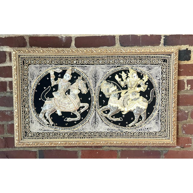 Medium: Textile Place of Origin: Myanmar (Burma) Date: Unknown age- frame is dated 1990 but actual age of tapestry is...