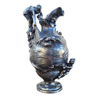 Early 20th Century Art Nouveau Pewter Ewer in the style of Kayserzinn, 1900s For Sale