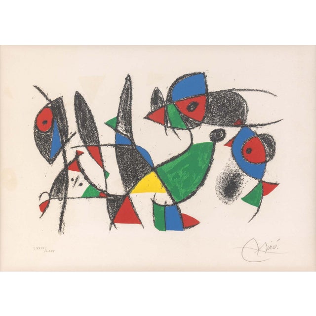 Joan Miro (Spanish, Spanish, 1893-1983), "Lithograph IX", Lithograph in Colors, 1975, from the "Lithograph II" series,...