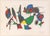 Joan Miro (Spanish, Spanish, 1893-1983), "Lithograph IX", Lithograph in Colors, 1975, from the "Lithograph II" series,...