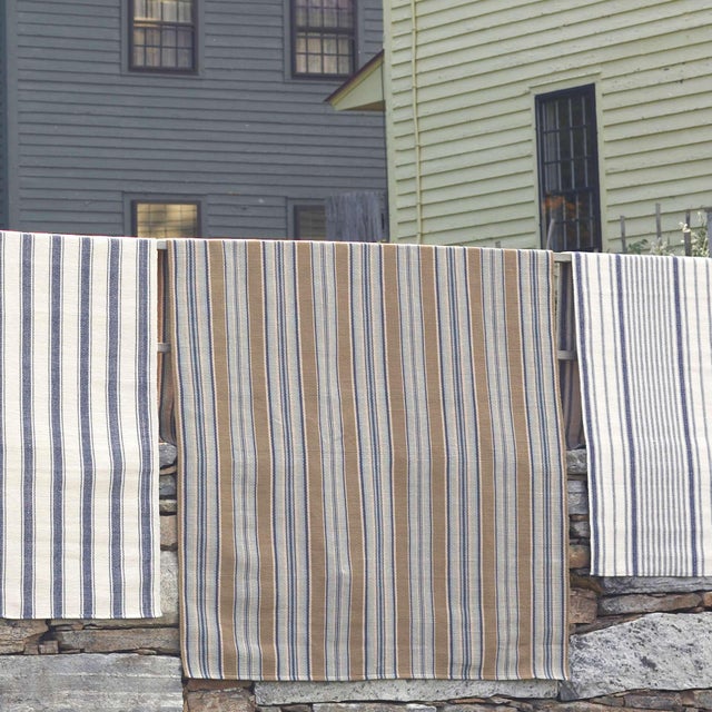 Dash & Albert Dash & Albert by Annie Selke Blue Heron Stripe Woven Cotton Rug, 2' x 3' For Sale - Image 4 of 6