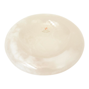 Italian Round Alabaster Bowl With Lip With Sticker 90's