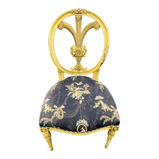 Early 20th Century Hand Carved Regency Style Desk Chair For Sale