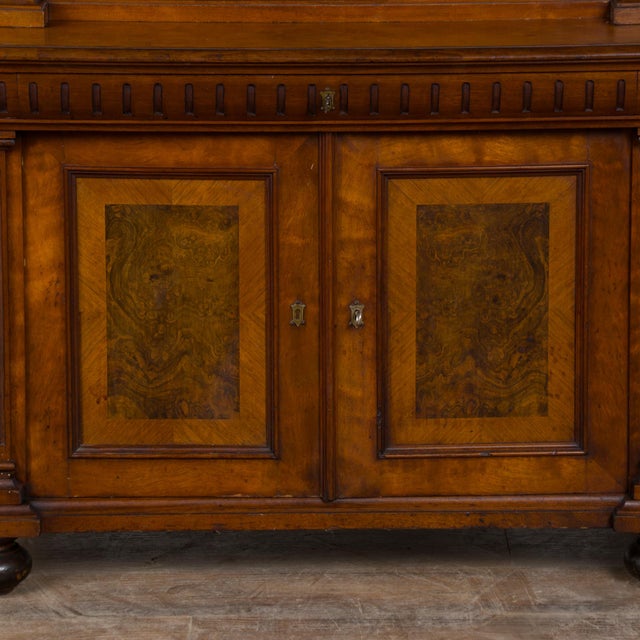 20th Century Danish Walnut Bookcase With Glass Upper Doors For Sale - Image 16 of 17