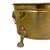 Vintage Asian Motif Lion Head Oval Brass Cachepot Planter For Sale - Image 4 of 9