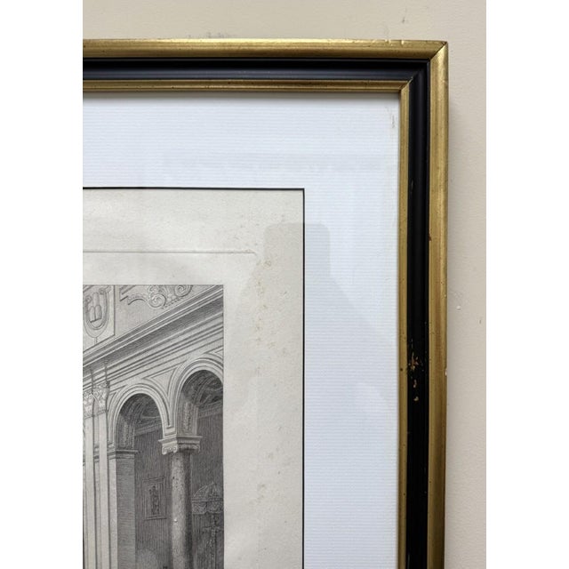 19th Century Engraving of the Interior of the Basilica of San Clemente in Rome For Sale - Image 13 of 17
