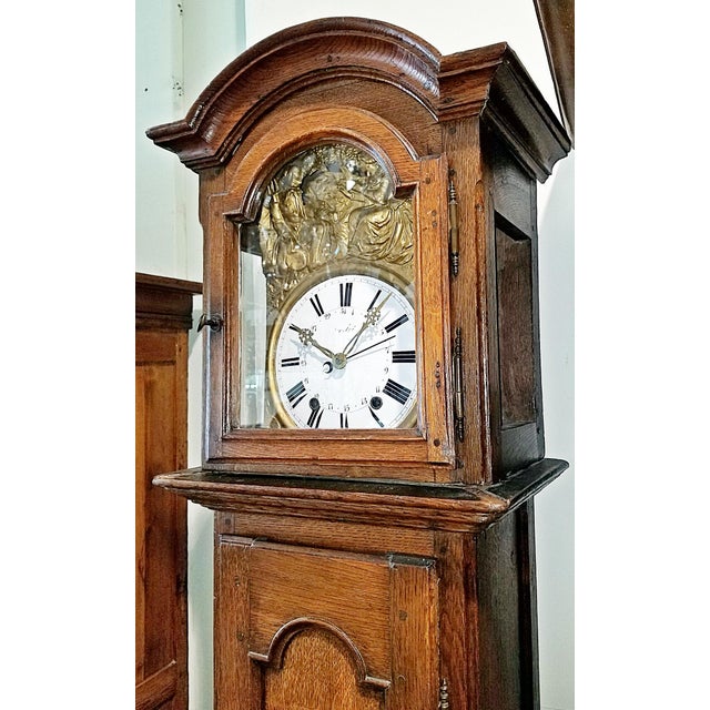 French Country 18c French Country Tall Case Grandfather Clock For Sale - Image 3 of 17