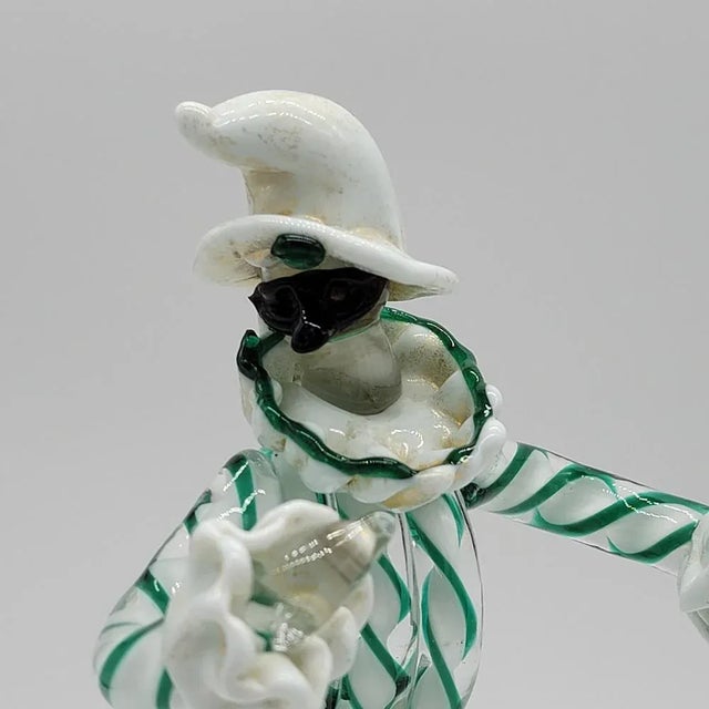 1950s Seguso Murano Commedia Dell'Arte Glass Figurine For Sale - Image 10 of 13
