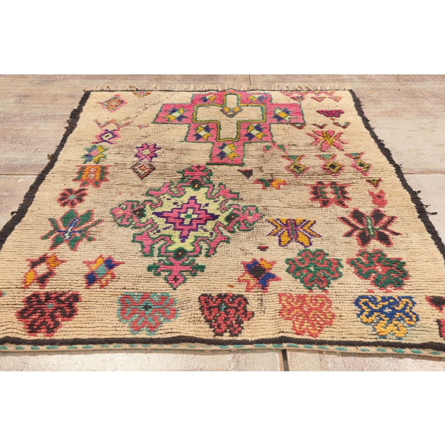 Vintage Boujad Moroccan Rug, 03'08 X 06'00 For Sale - Image 9 of 10