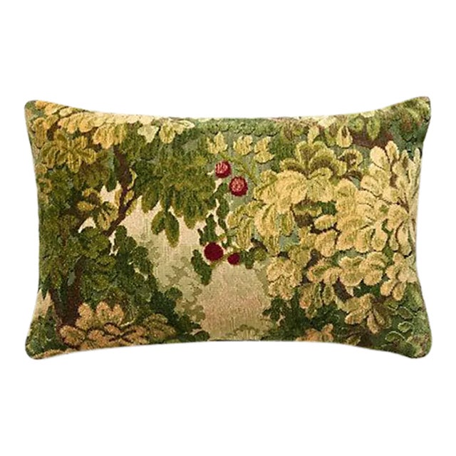 The House of Scalamandré Marly Lumbar Pillow, Forest Greens For Sale